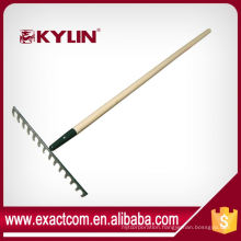 Good Quality Carbon Steel 14 Teeth Garden Lawn Leaf Rake